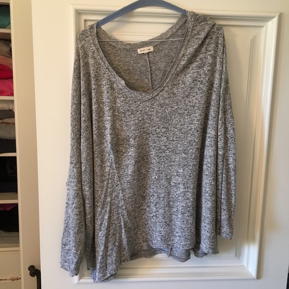 Silence and Noise Grey Long Sleeved Top